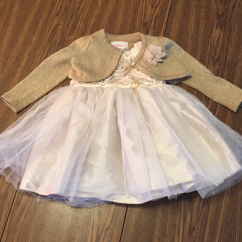 12 mo girls dress & sweater